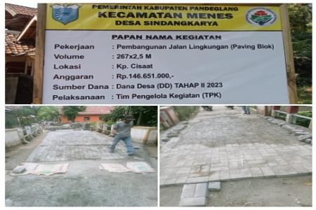 Diduga Pembangunan Jalan Lingkungan Pa