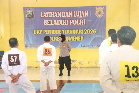 Sebanyak 78 Personel ikuti Ujian Beladiri Polri  Menuju UKP Periode 1 